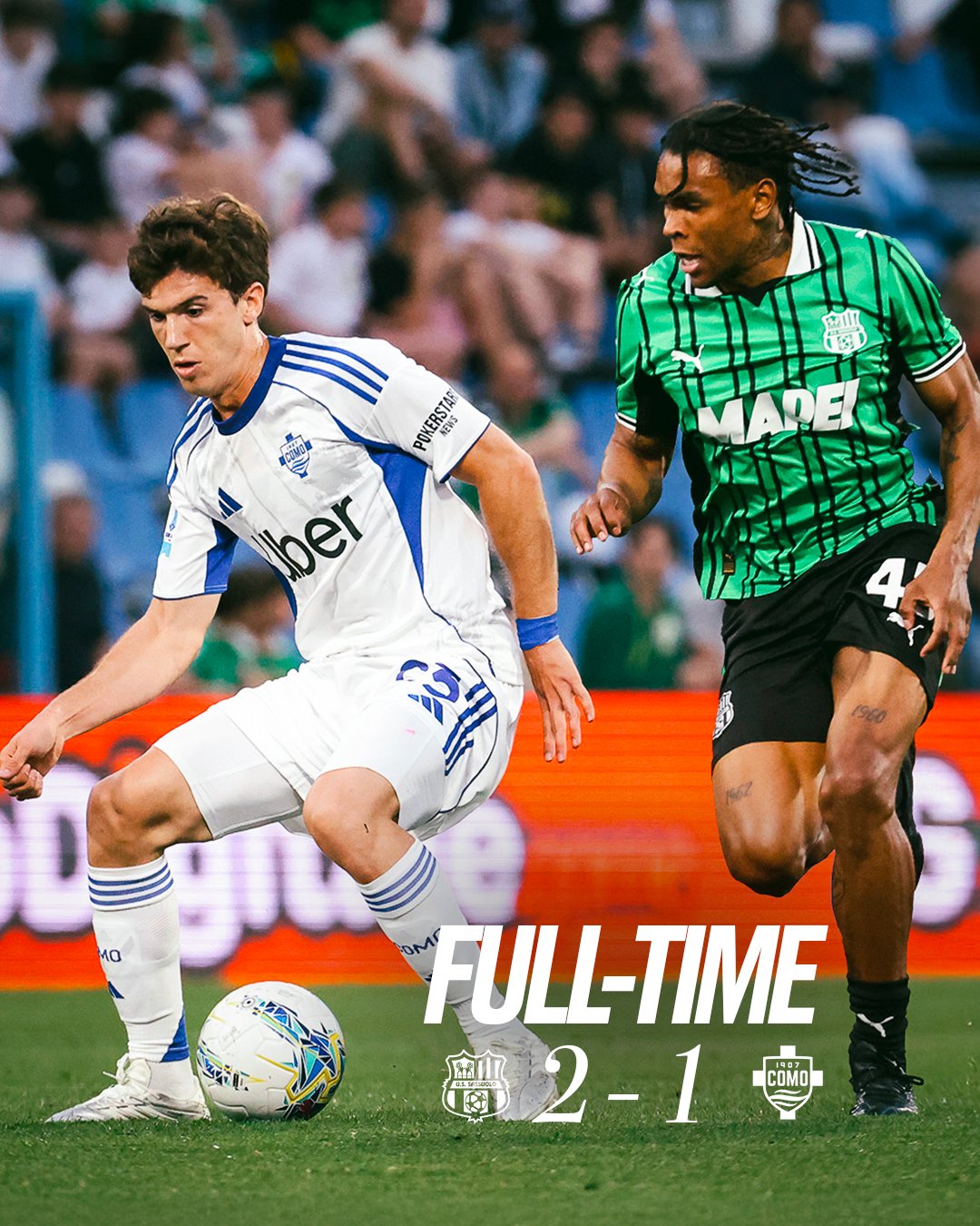 Sassuolo 2–1 Como · Full Time
